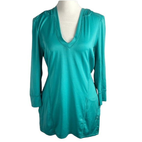 The‎ North Face Lightweigth Althetic Pull Over V Neck Hood large - Picture 1 of 11